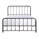 Larkspur Dark Bronze Modern Classic Metal King Platform Bed - Ella Furniture