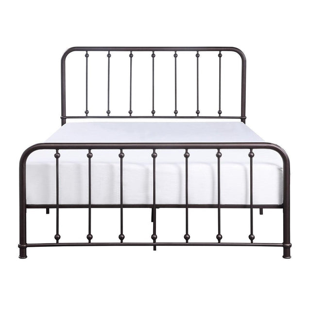 Larkspur Dark Bronze Modern Classic Metal King Platform Bed - Ella Furniture