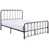 Larkspur Dark Bronze Modern Traditional Metal Frame Queen Platform Bed - Ella Furniture