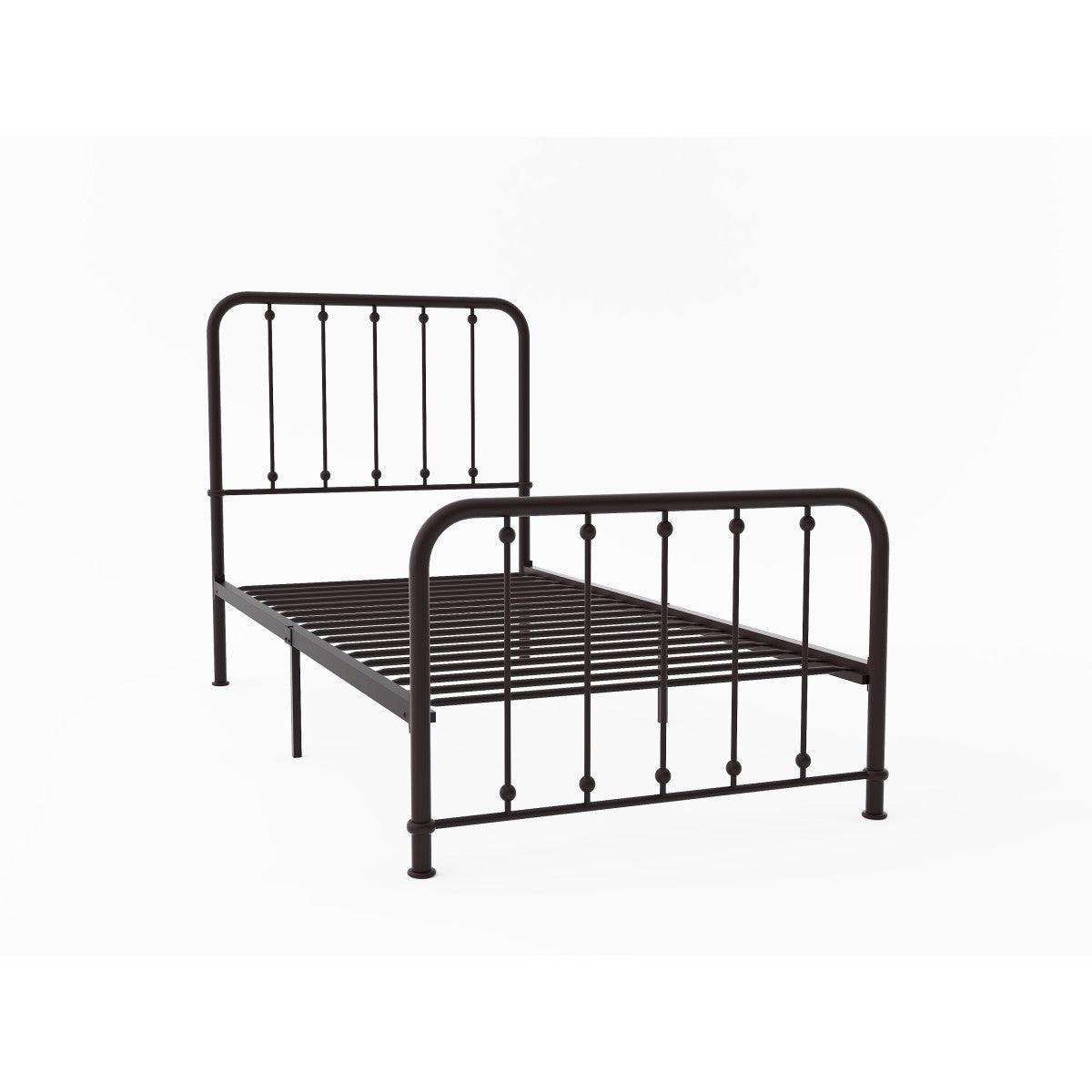 Larkspur Dark Bronze Modern Traditional Metal Frame Youth Twin Platform Bed - Ella Furniture