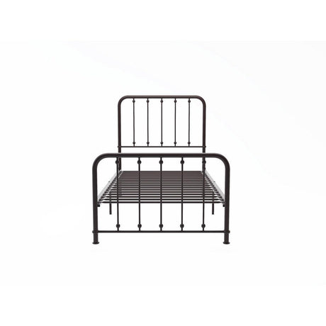 Larkspur Dark Bronze Modern Traditional Metal Frame Youth Twin Platform Bed - Ella Furniture