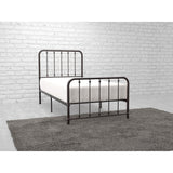 Larkspur Dark Bronze Modern Traditional Metal Frame Youth Twin Platform Bed - Ella Furniture