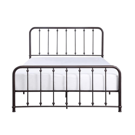 Larkspur Dark Bronze Modern Traditional Metal Frame Full Platform Bed - Ella Furniture