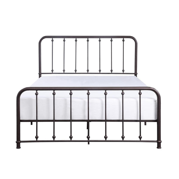 Larkspur Dark Bronze Finish Modern Traditional Full Platform Bed With Metal Frame - Ella Furniture