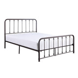 Larkspur Dark Bronze Finish Modern Traditional Full Platform Bed With Metal Frame - Ella Furniture