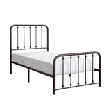 Larkspur Dark Bronze Modern Traditional Metal Frame Youth Twin Platform Bed - Ella Furniture