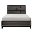 Davi Gray Modern Contemporary Faux Wood Veneer, Wood And Engineered Wood Full Bed - Ella Furniture