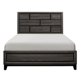 Davi Gray Modern Contemporary Faux Wood Veneer, Wood And Engineered Wood Full Bed - Ella Furniture