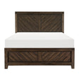 Parnell Distressed Espresso Modern Acacia Veneer Wood And Engineered Wood Queen Panel Bed - Ella Furniture