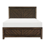 Parnell Distressed Espresso Modern Acacia Veneer Wood And Engineered Wood Queen Panel Bed - Ella Furniture