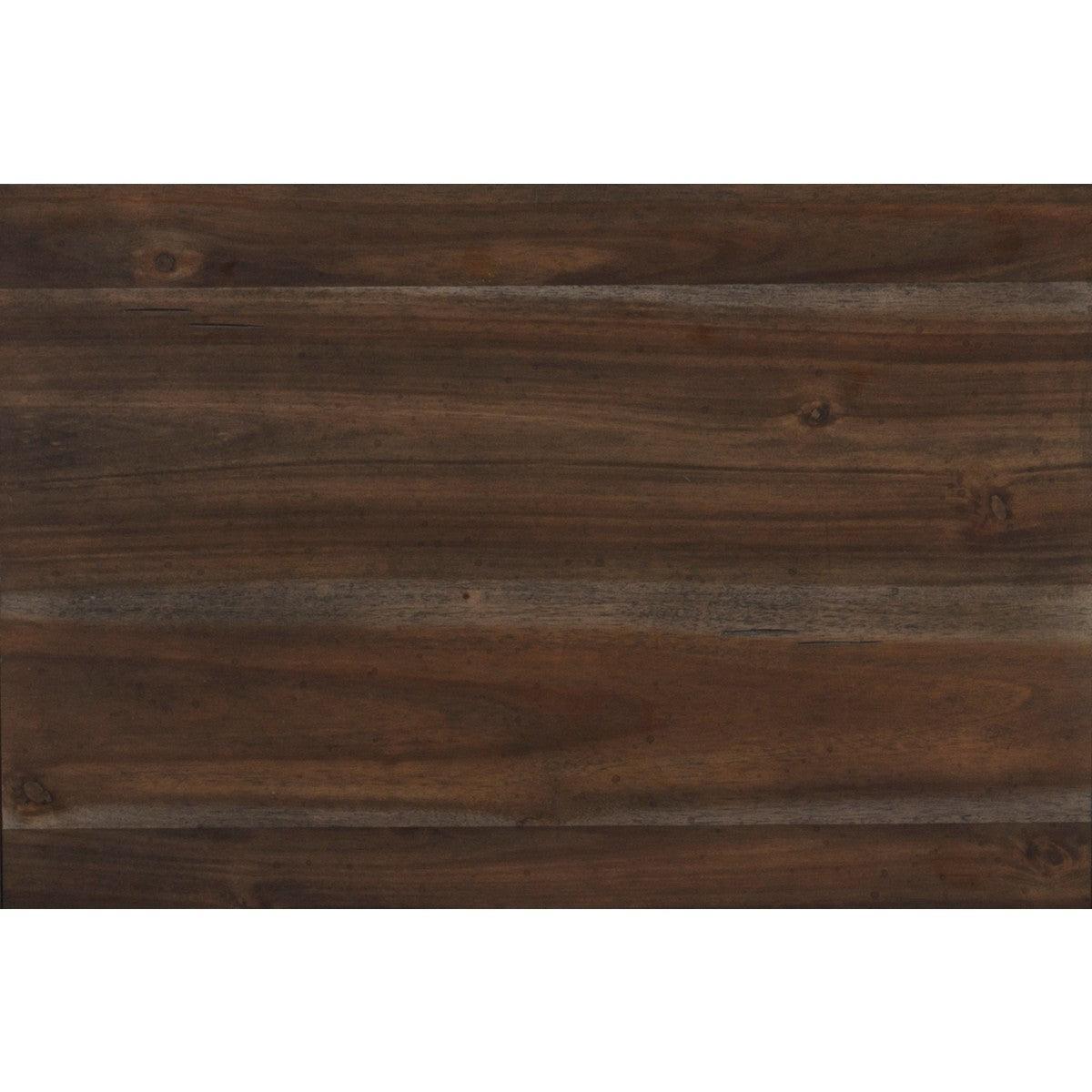 Parnell Rustic Cherry Modern Acacia Veneer Wood And Engineered Wood King Panel Bed - Ella Furniture