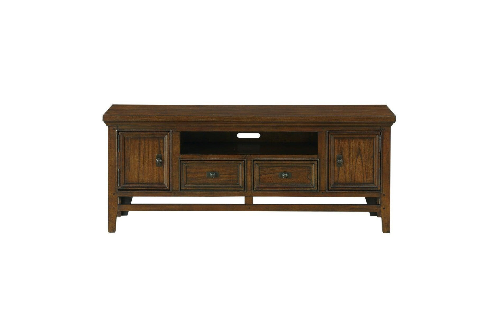 Frazier Park Brown Cherry Traditional Mindy Veneer Wood And Engineered Wood Storage Tv Stand - Ella Furniture