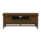Frazier Park Brown Cherry Modern Traditional Solid Wood And Engineered Wood Tv Stand - Ella Furniture