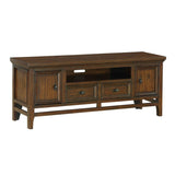 Frazier Park Brown Cherry Modern Traditional Solid Wood And Engineered Wood Tv Stand - Ella Furniture