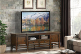Frazier Park Brown Cherry Traditional Mindy Veneer Wood And Engineered Wood Grain Storage Tv Stand - Ella Furniture