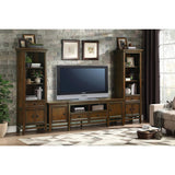 Frazier Park Brown Cherry Mindy Veneer Wood And Engineered Wood Side Pier 2 Upper Fixed Shelves - Ella Furniture