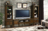 Frazier Park Brown Cherry Traditional Mindy Veneer Wood And Engineered Wood Grain Storage Tv Stand - Ella Furniture