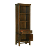 Frazier Park Brown Cherry Mindy Veneer Wood And Engineered Wood Side Pier 2 Upper Fixed Shelves - Ella Furniture