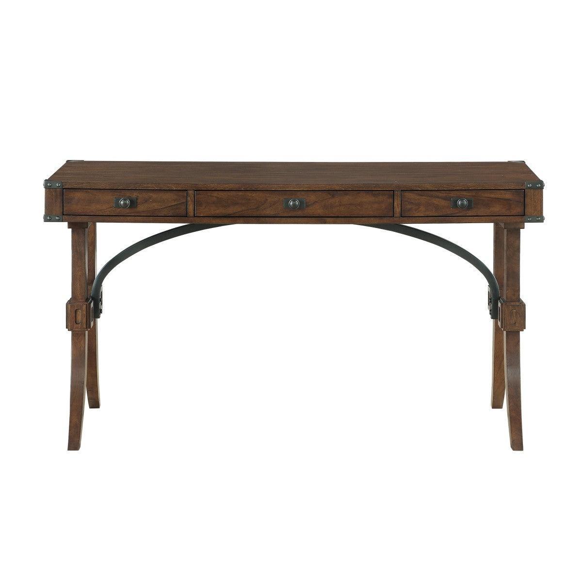Frazier Park Brown Cherry Modern Traditinoal Mindy Veneer Wood And Engineered Wood Writing Desk - Ella Furniture