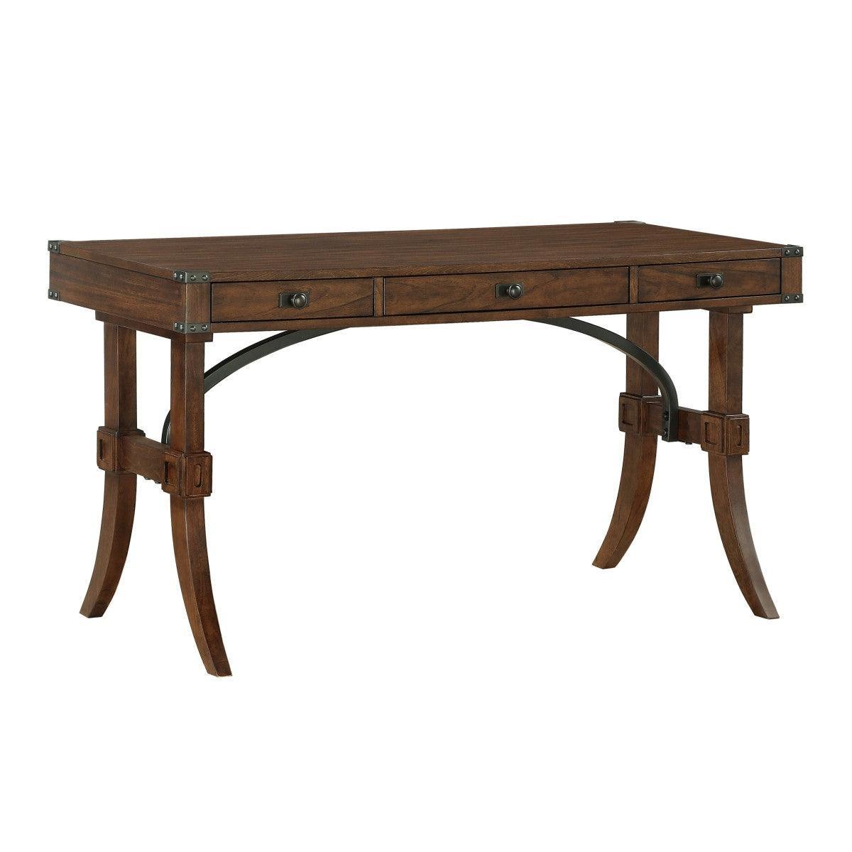 Frazier Park Brown Cherry Finish Traditional Mindy Veneer, Wood And Engineered Wood Writing Desk - Ella Furniture