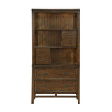 Frazier Park Brown Cherry Finish Traditional Mindy Veneer, Wood And Engineered Wood Bookcase - Ella Furniture