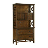 Frazier Park Brown Cherry Finish Traditional Mindy Veneer, Wood And Engineered Wood Bookcase - Ella Furniture