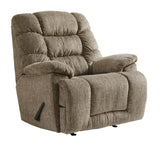 Bridgtrail Taupe Microfiber Recliner - Ella Furniture