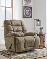 Bridgtrail Taupe Microfiber Recliner - Ella Furniture