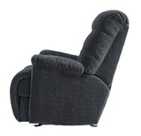 Bridgtrail Charcoal Chenille Recliner - Ella Furniture