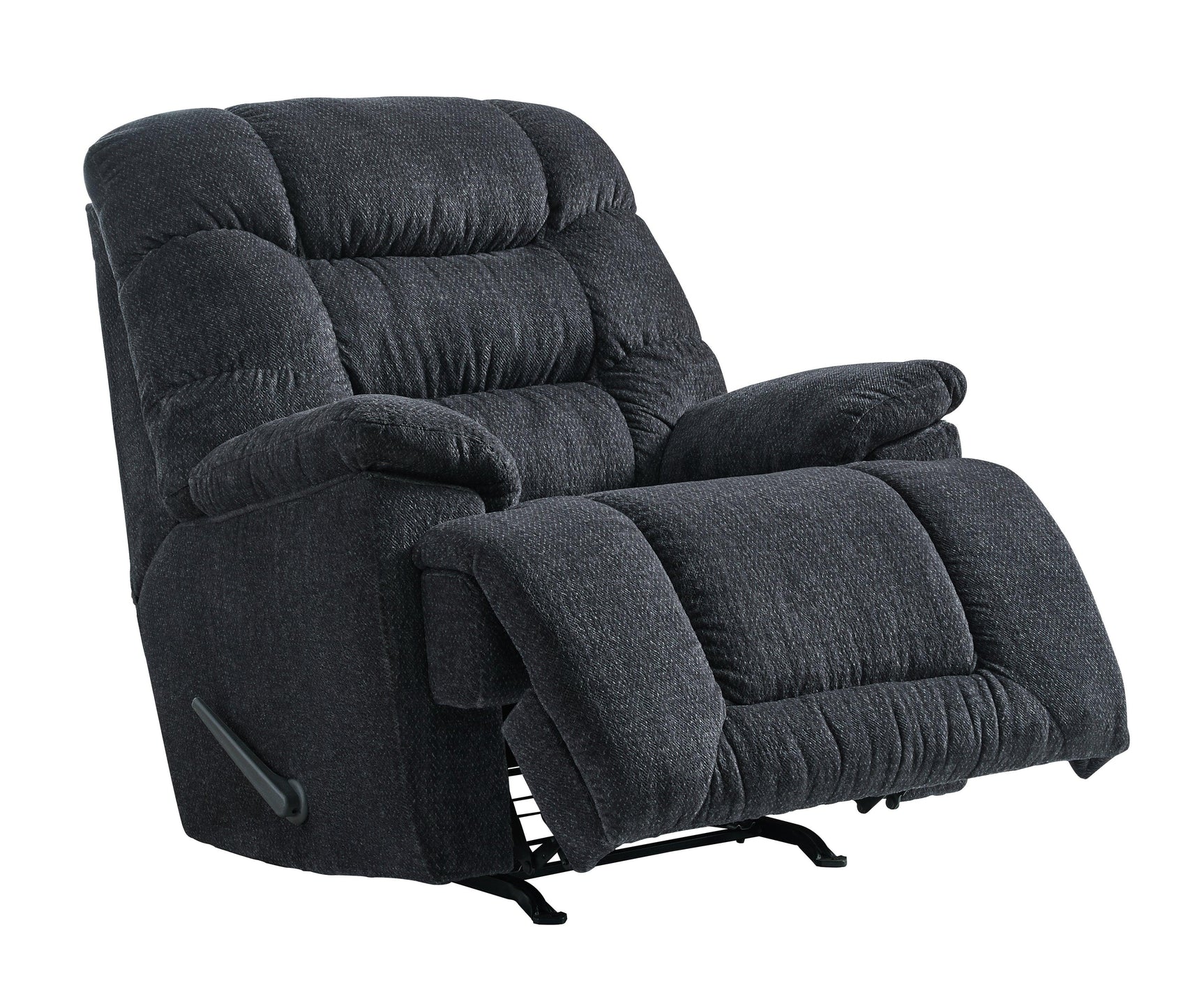 Bridgtrail Charcoal Chenille Recliner - Ella Furniture