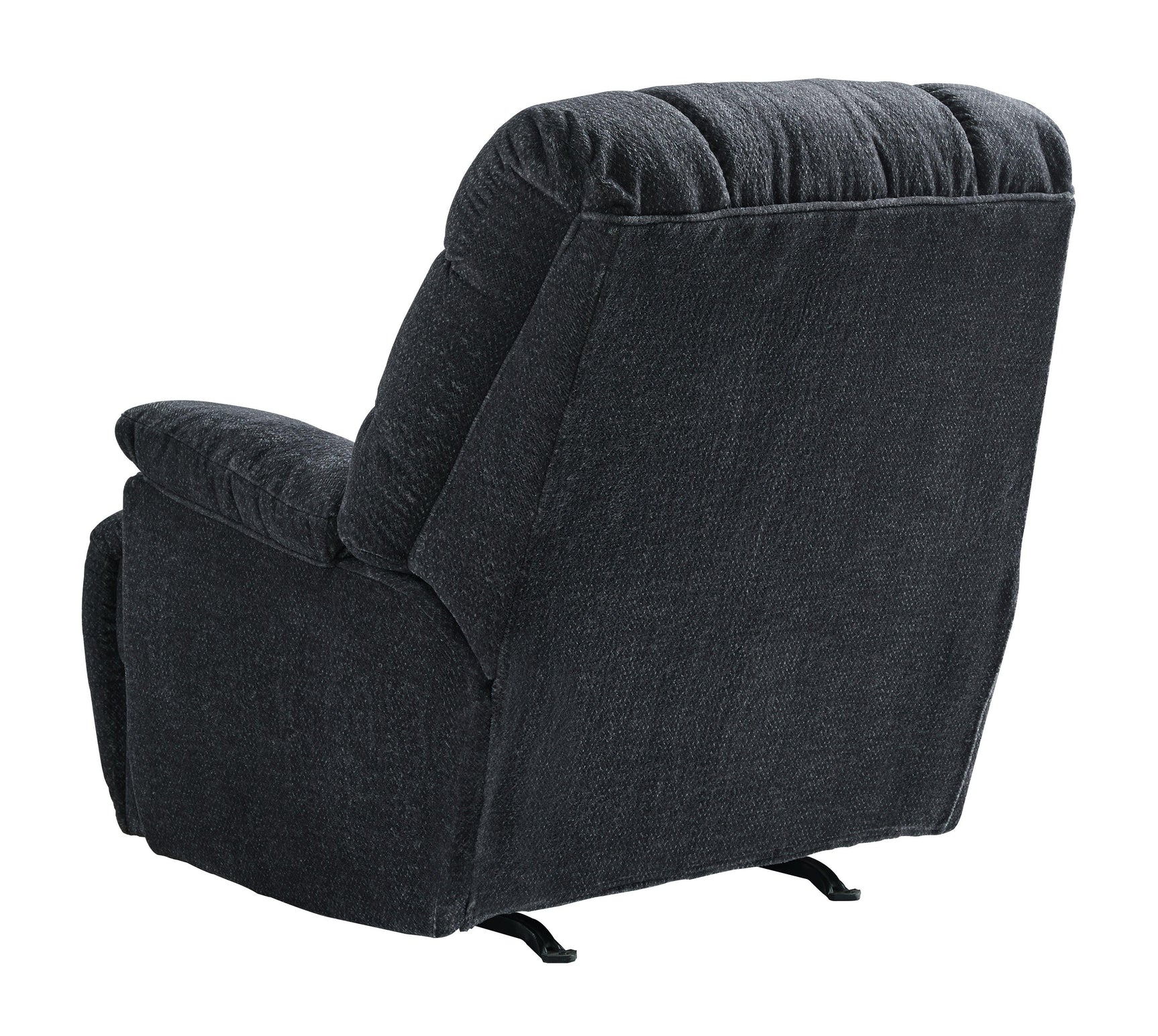 Bridgtrail Charcoal Chenille Recliner - Ella Furniture