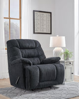 Bridgtrail Charcoal Chenille Recliner - Ella Furniture