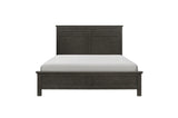 Blaire Farm Charcoal Gray Okume Veneer And Modern Solid Wood Panel Bedroom Set - Ella Furniture