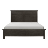 Blaire Charcoal Gray Modern Transitional Okume Veneer Wood And Engineered Wood King Panel Bed - Ella Furniture