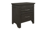 Blaire Farm Charcoal Gray Okume Veneer And Modern Solid Wood Panel Bedroom Set - Ella Furniture