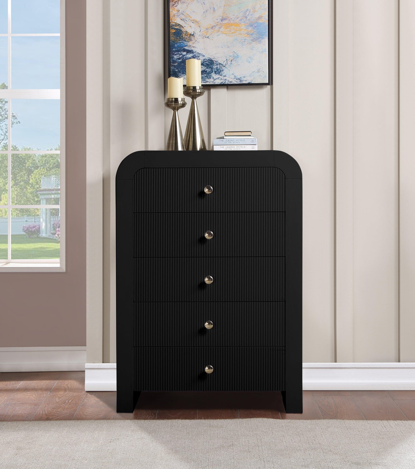 Artisto Black Chest - Ella Furniture