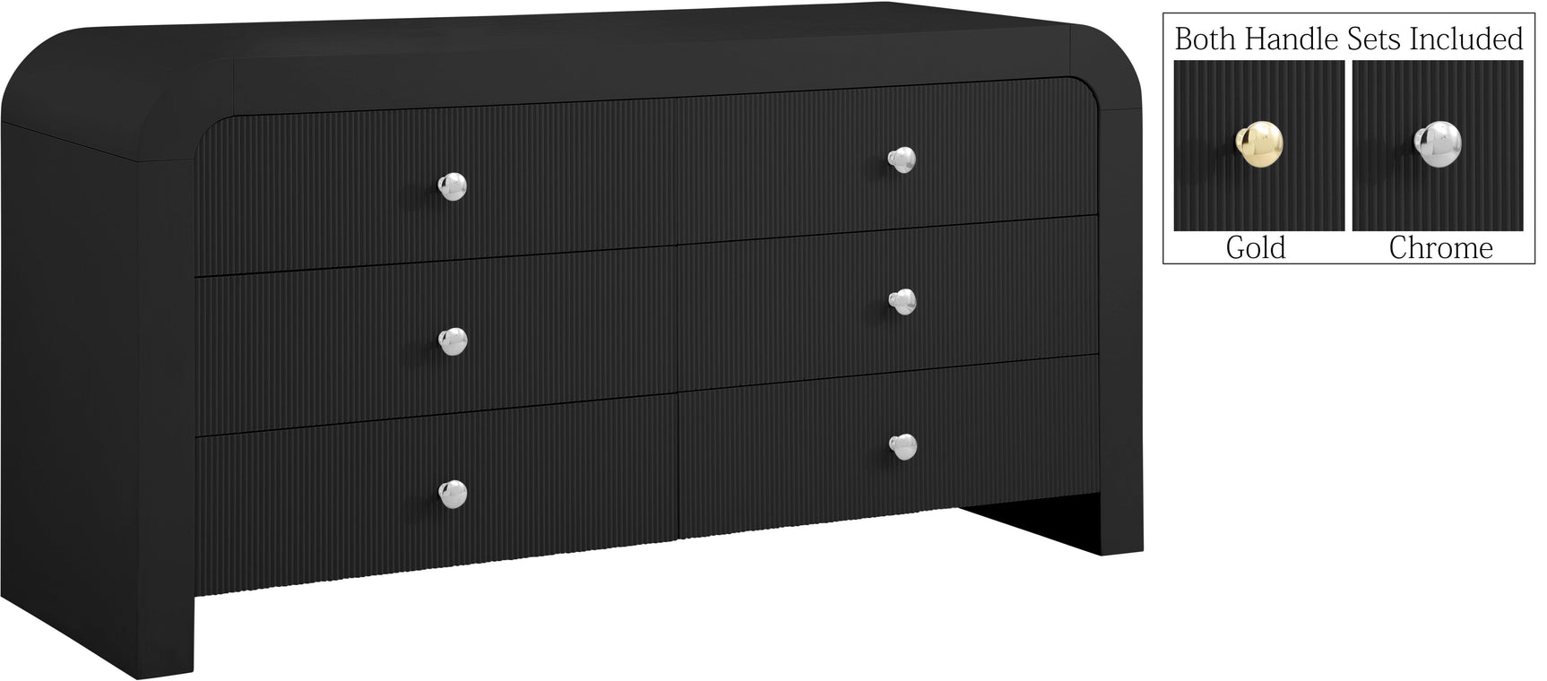 Artisto Black Dresser - Ella Furniture