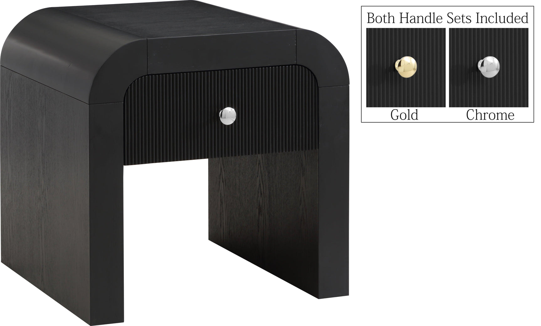 Artisto Black End Table - Ella Furniture
