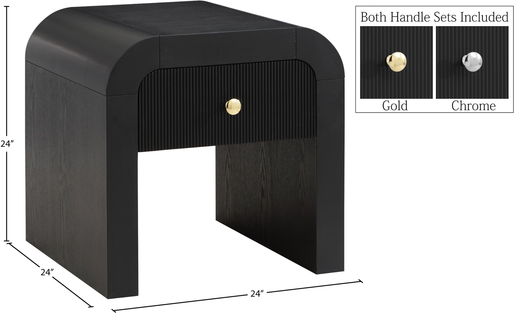 Artisto Black End Table - Ella Furniture