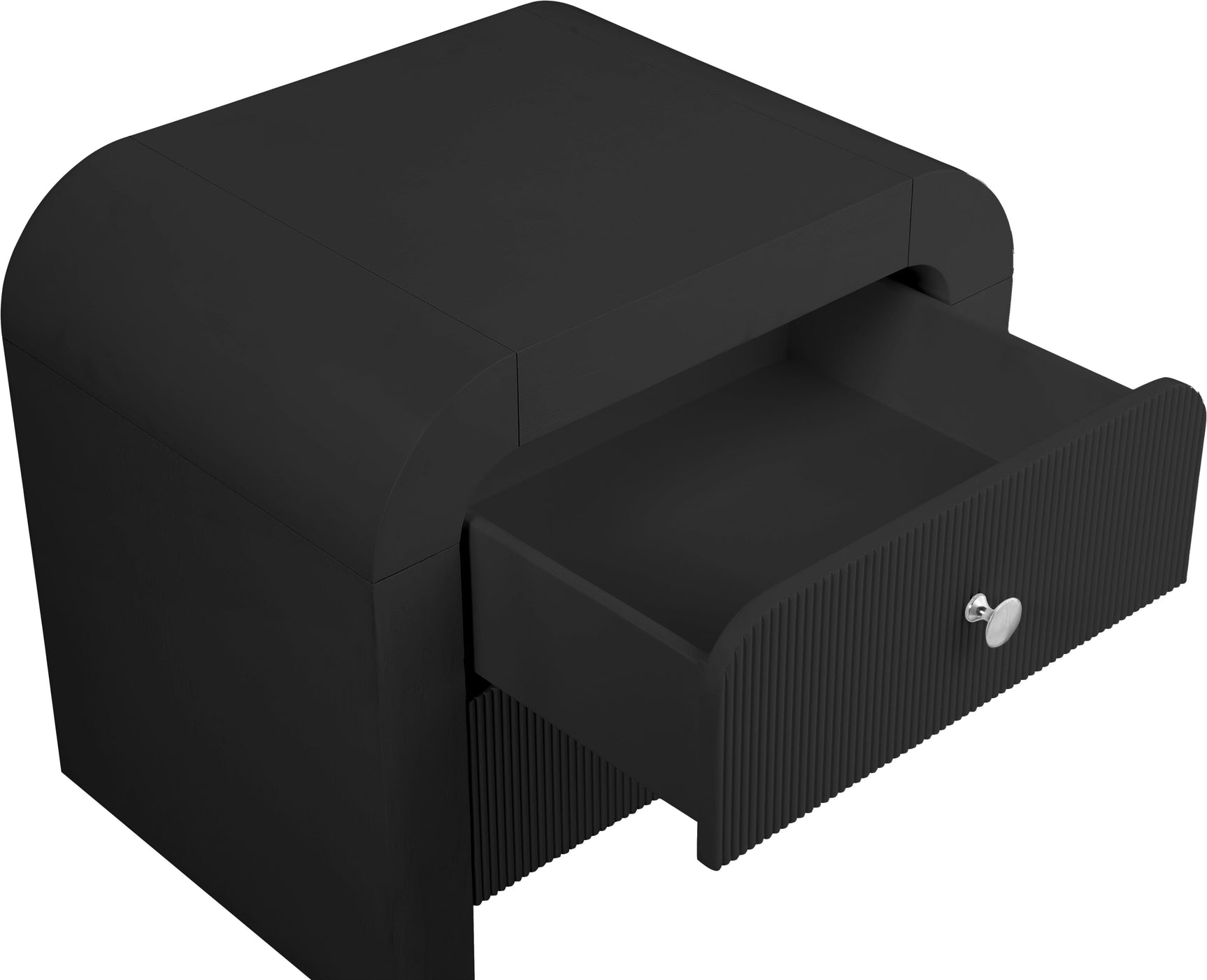 Artisto Black Nightstand - Ella Furniture