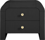 Artisto Black Nightstand - Ella Furniture