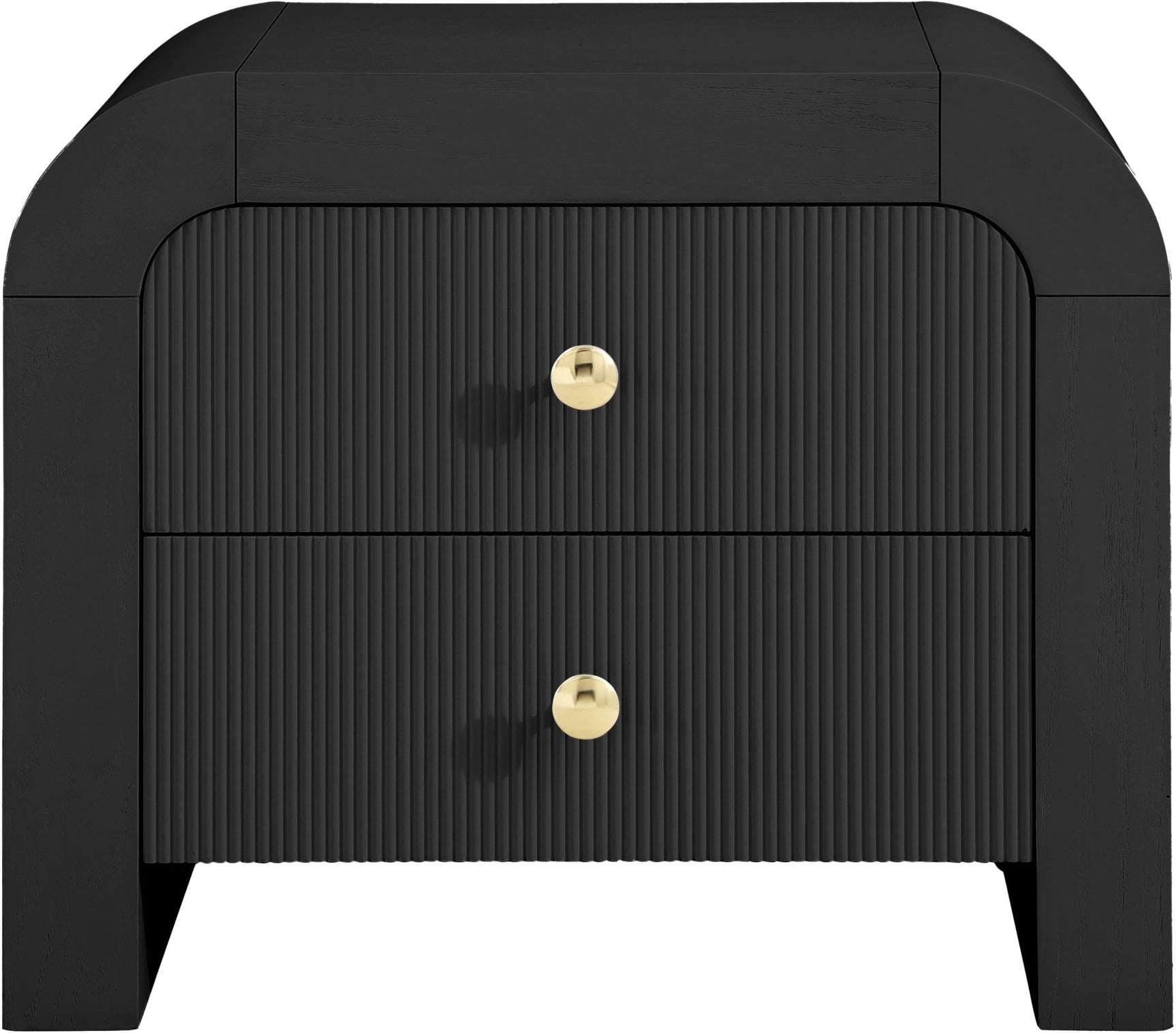 Artisto Black Nightstand - Ella Furniture
