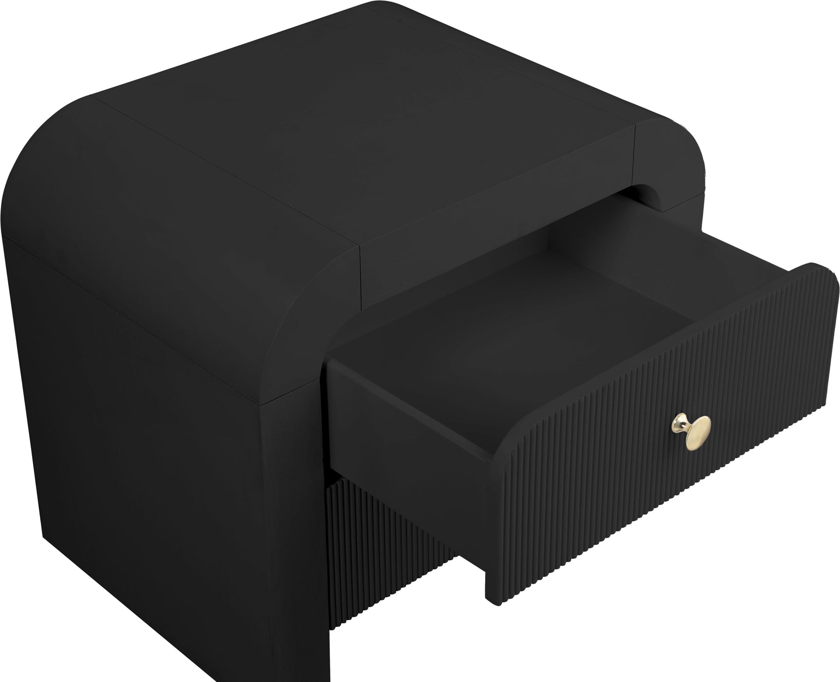 Artisto Black Nightstand - Ella Furniture