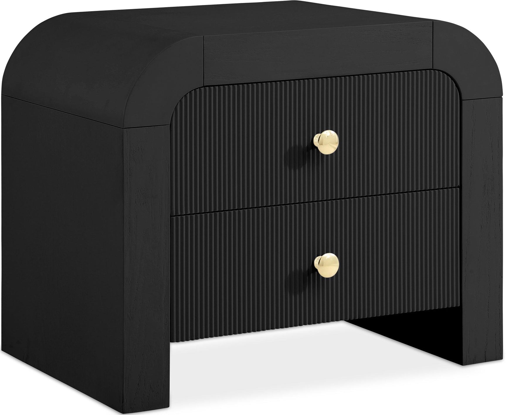 Artisto Black Nightstand - Ella Furniture