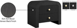 Artisto Black Nightstand - Ella Furniture