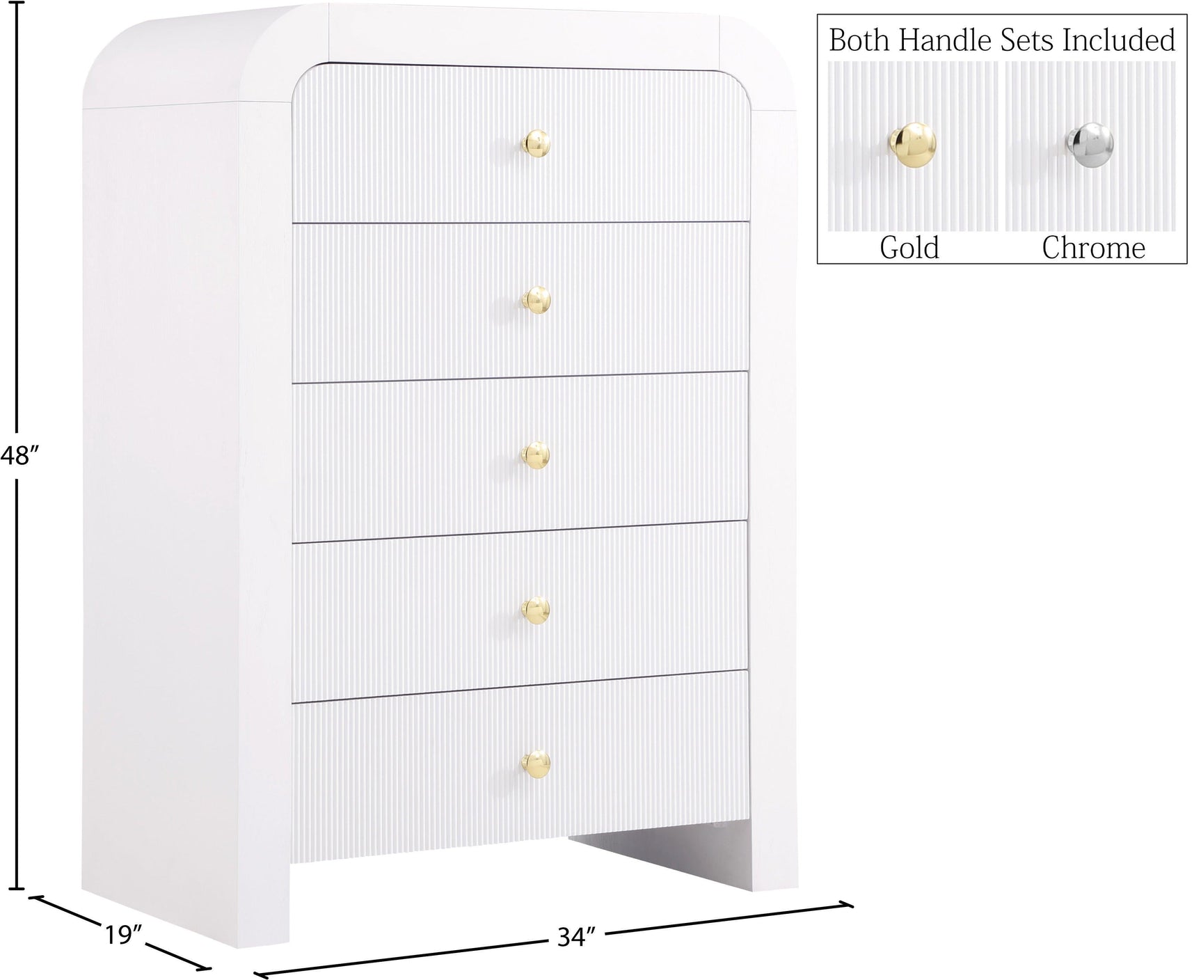 Artisto White Chest - Ella Furniture