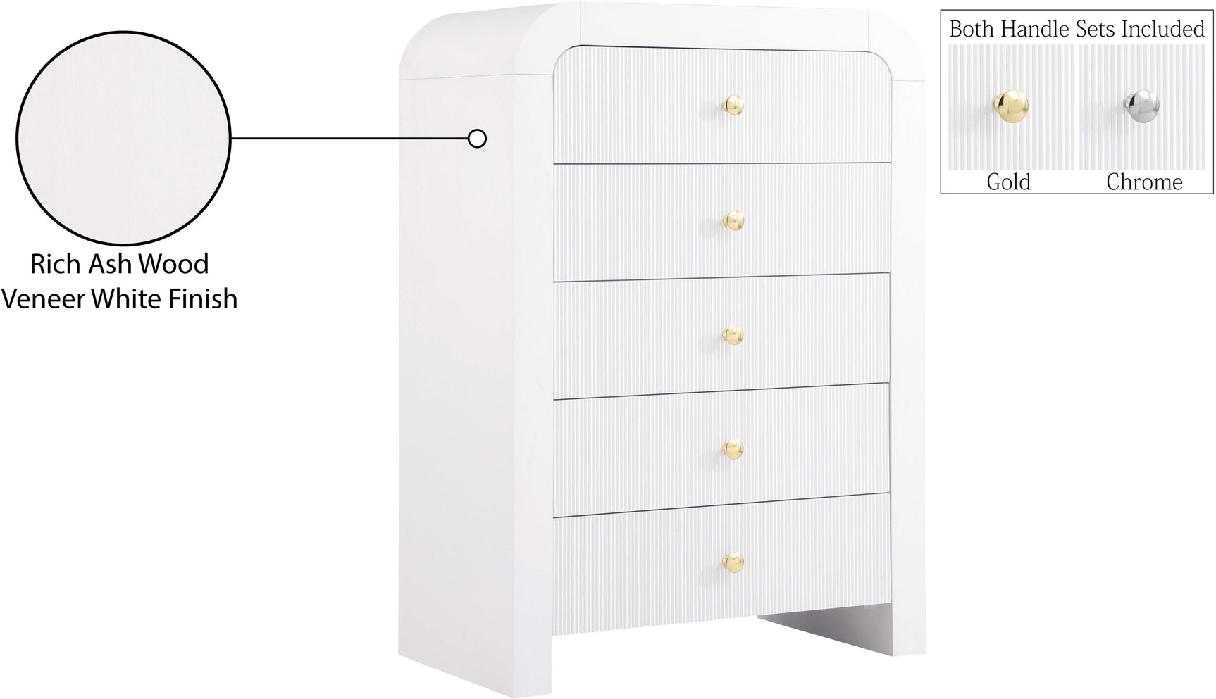 Artisto White Chest - Ella Furniture
