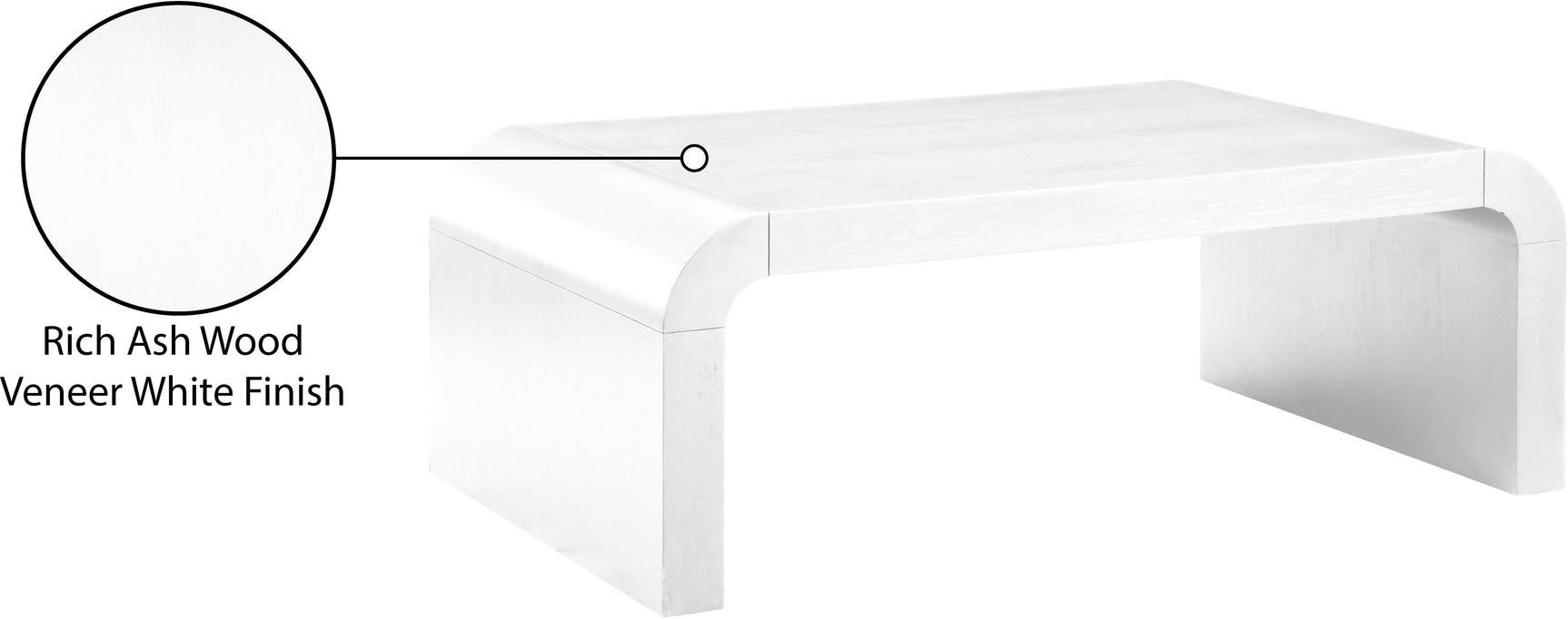 Artisto White Coffee Table - Ella Furniture