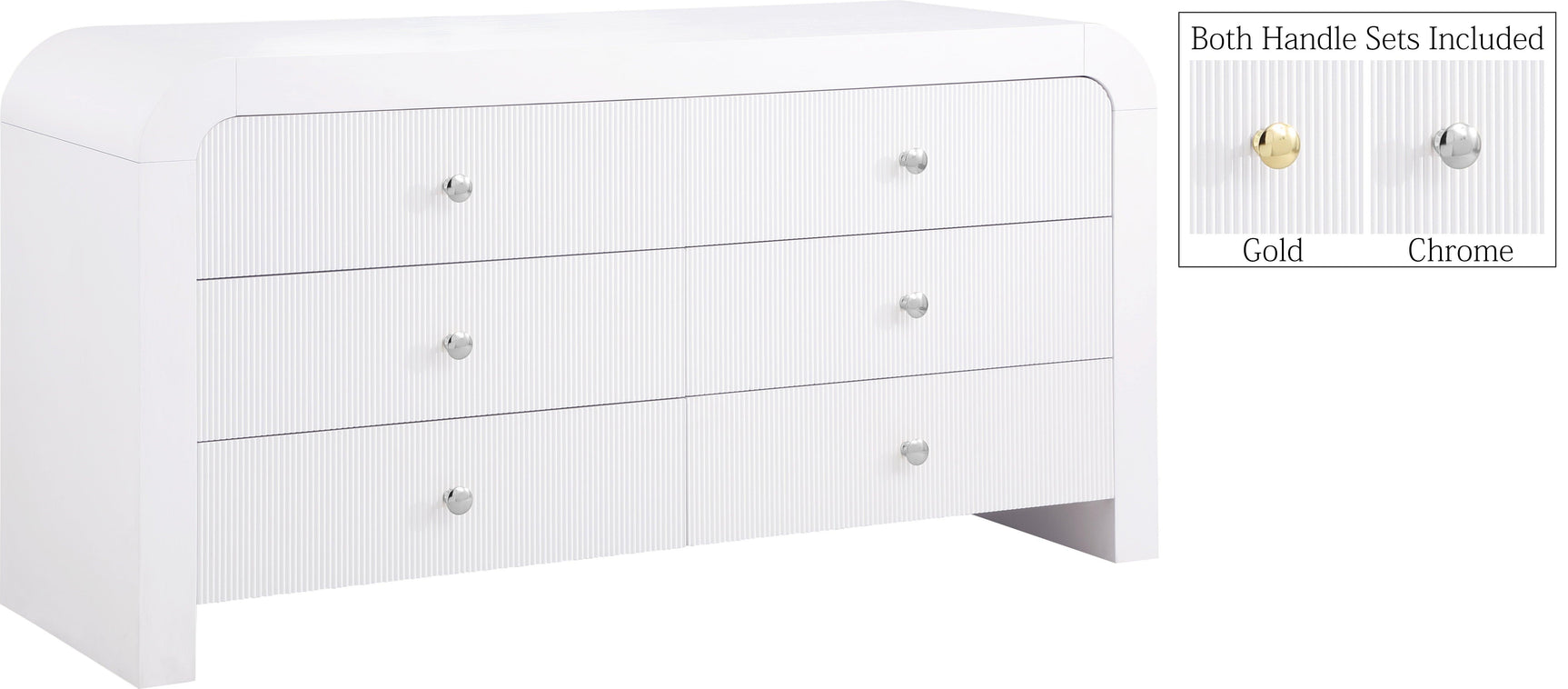 Artisto White Dresser - Ella Furniture