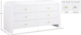 Artisto White Dresser - Ella Furniture